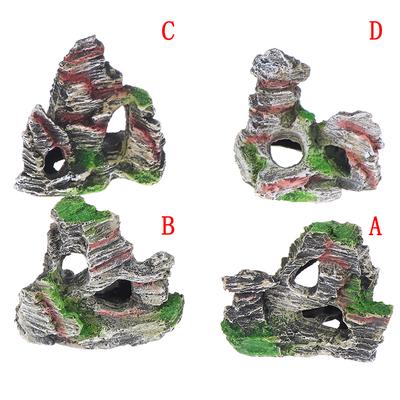 Mountain View Aquarium Rock Cave Tree Bridge Fish Tank Ornament Rockery Decor