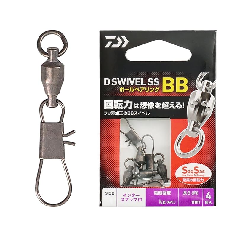 Вертлюг Daiwa с подшипником D SWIVEL SS BB Intersnap 6