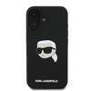 Karl Lagerfeld Klhmp16Sskhpplk Iphone 16 6.1 Czarny/Black Hardcase Silicone Karl Head Print Magsafe