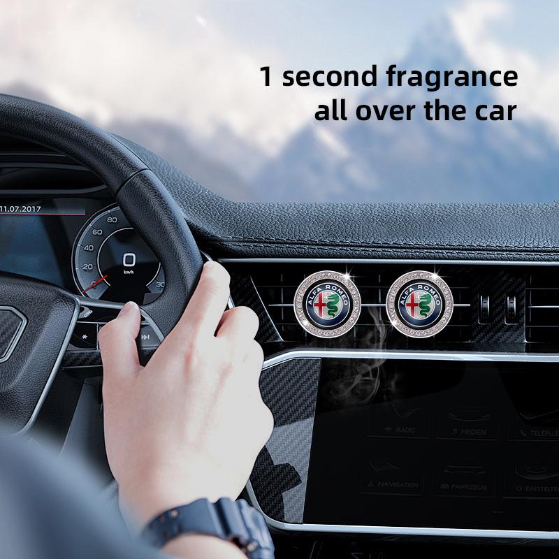 EKQNR1 Car Air-outlet Fragrance Clip Perfume Diffusion Accessories For Alfa Romeo Giulietta Mito 159 Giulia Stelvio 156 147 Tonale