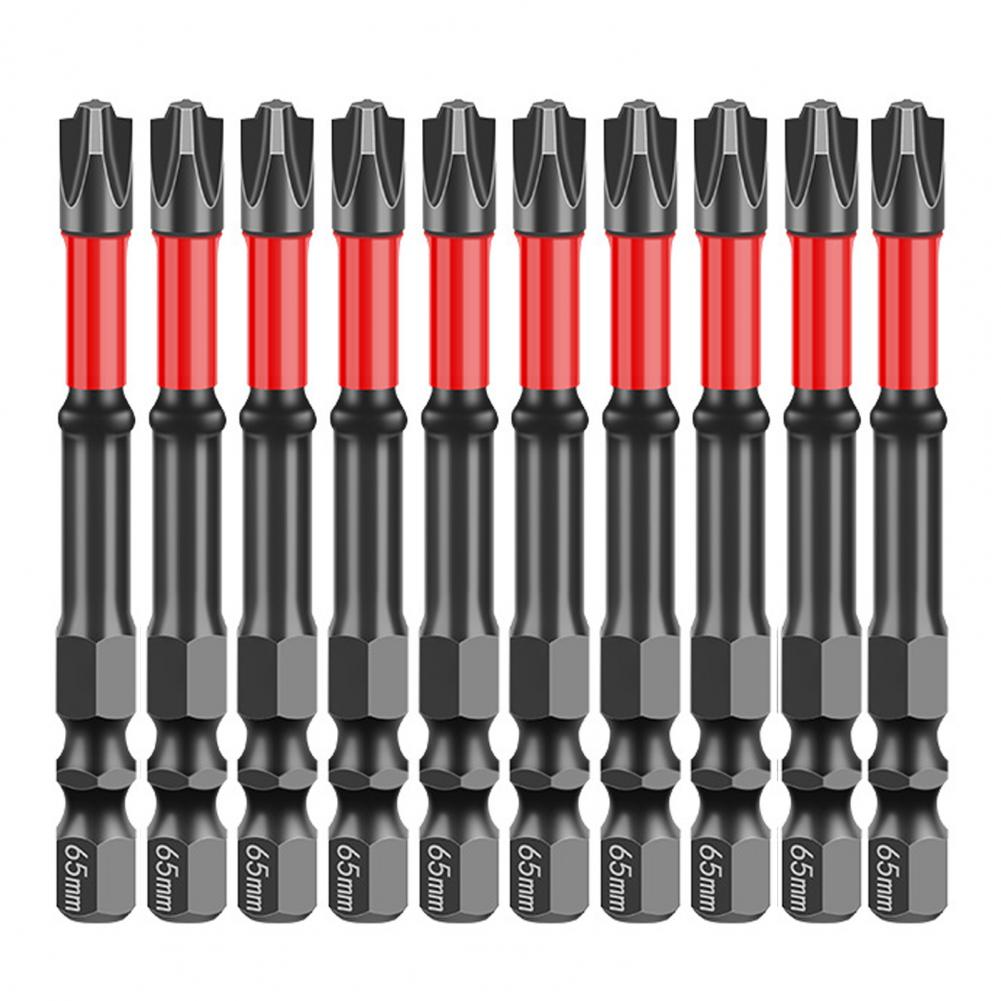 Heavy-duty Electrical Screwdriver Set Durable Impact Screwdriver Bit Set with Magnetic Slotted Heads Corrosion for Slot for Diy