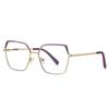 New Personality Anti-blue Light Glasses Square Frame Metal Ins Style Women's Flat Frame