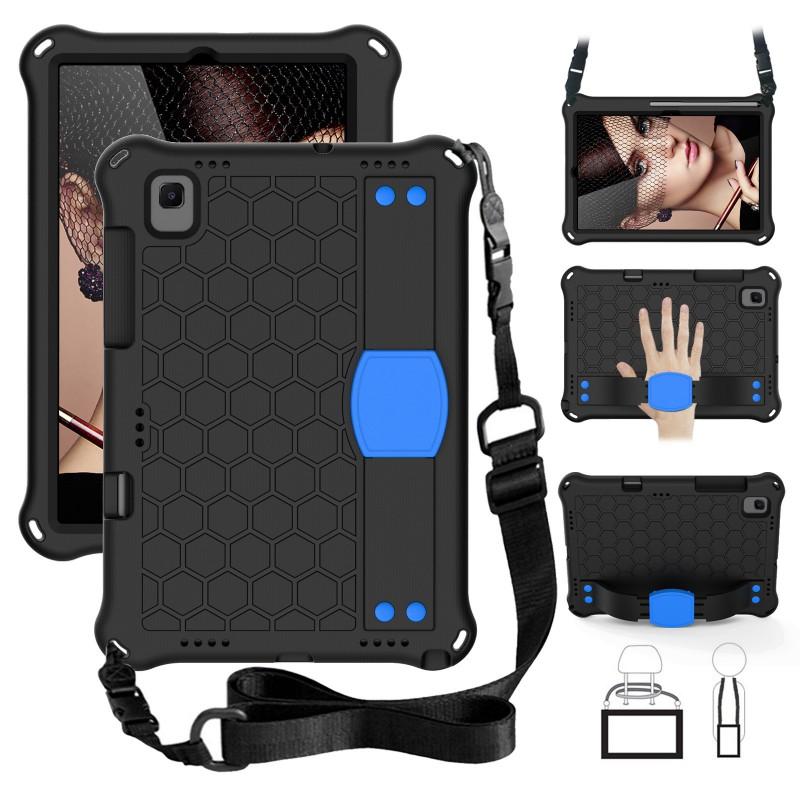 IPad 11 Case With Honeycomb Design 9.7 10.2 Inch Tablet Protective Cover Strap Stand Shockproof Silicone Shell