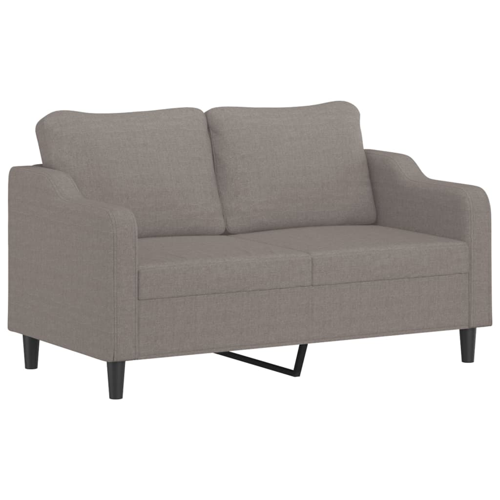 3 Piece Sofa Set with Cushions Taupe Fabric