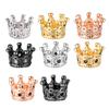 Crown Beads for Bracelets Making Large Hole Spacers Bracelet Charms Crystal Decor with Rhinestones Ornaments for DIY Jewelry