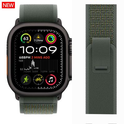 NY Trail-loop til Apple Watch Remme 44mm Ultra 2 Bånd 49mm 45mm 38/40/41mm Sort Stik iwatch serie 9876543 SE10 42/46mm