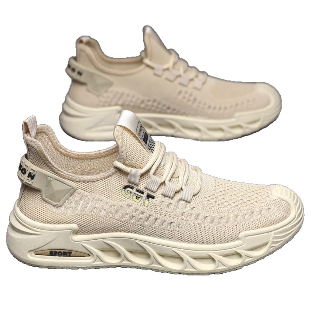 Summer new low-top breathable fish silk mesh lightweight thick-soled dad shoes