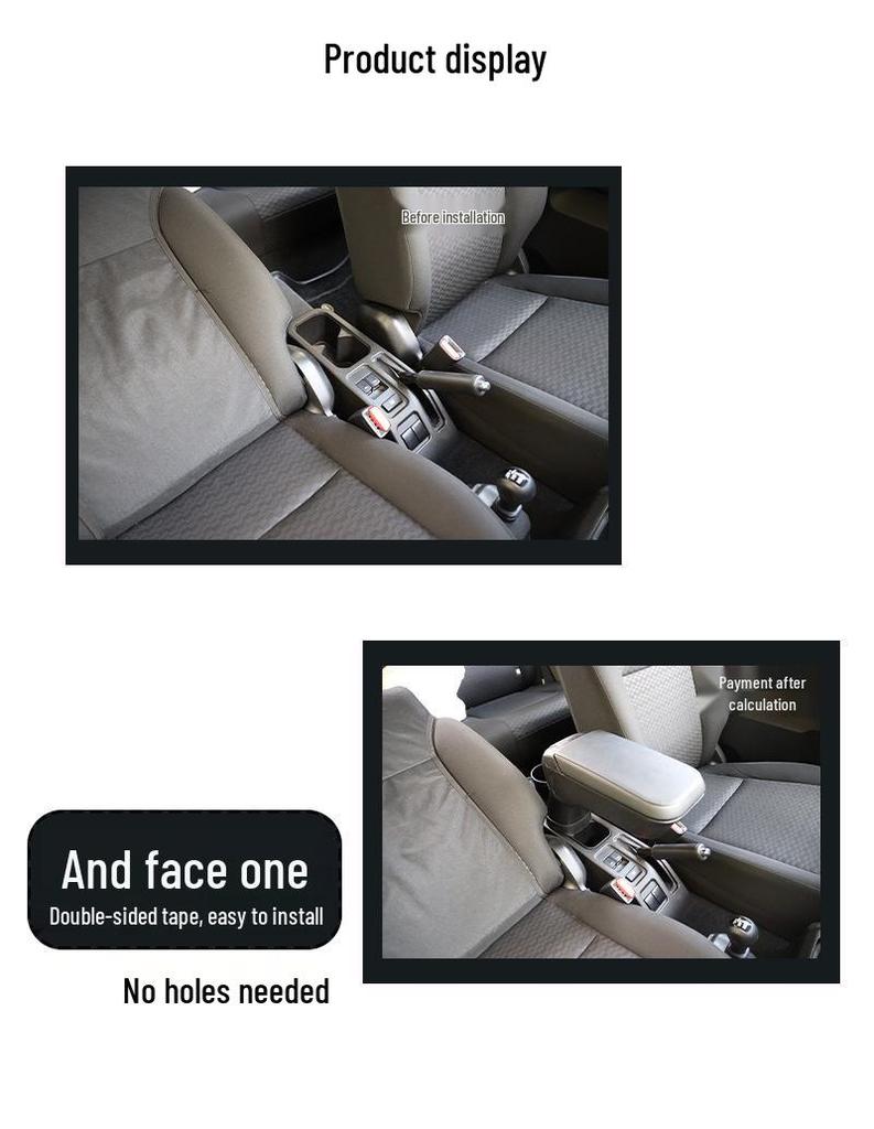Boîte de rangement pour accoudoir facile à installer pour Suzuki Jimny