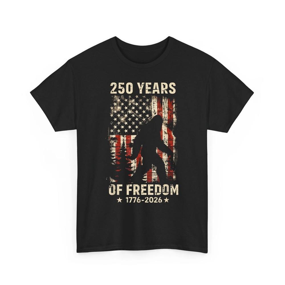 Bigfoot Rock and Flag 250 Years 17762026 250th Freedom Vintage Unisex TShirt Unisex T-Shirt XXXL