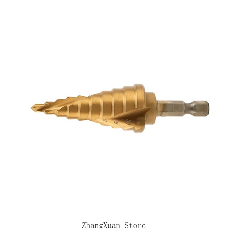 Spiralling Grooved Step Drill Bit High Speed Steel 4mm-12/20/32/22mm (5/32-5/4inch) 3XUF