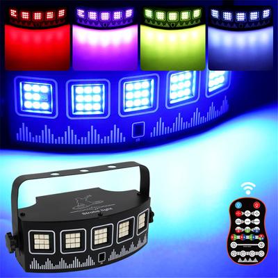 Sound Activated RGB Disco LED Strobe Light Music Club Bar Flash Led Stage Lighting