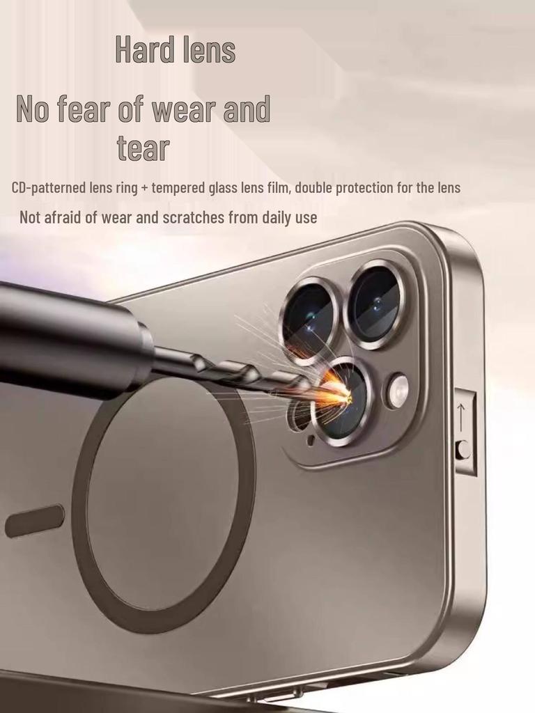 King Metal Buckle Apple 17pro/17promax Magnetic Anti-Fall Frosted Phone Case