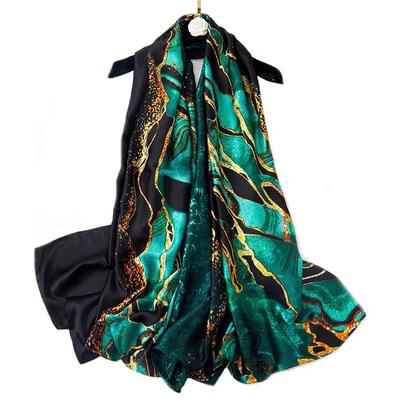 Sciarpa Primaverile da Donna Design di Lusso Materiale Poliestere Sciarpa Liscia Morbido Sciarpa da Spiaggia