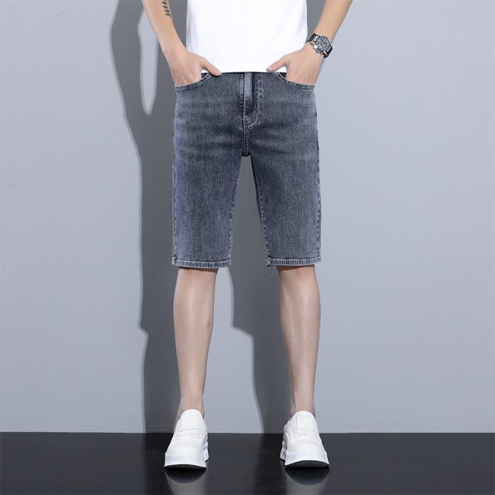 Новые летние молодежные мужские джинсовые укороченные брюки, повседневные шорты, с высокой талией, бриджи 28
