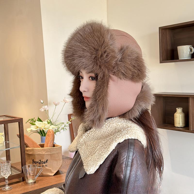 New Autumn and Winter Men's Lei Feng Hat Thickened Cold-proof Plush Warm Ear Protection Plus Velvet Outdoor Travel Women's Hat