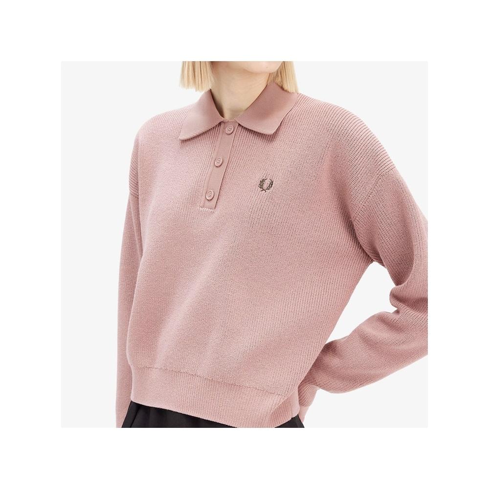 Fred Perry [womens] Knit Shirt   Dark Pink Afpf2438136 S52 qzgAfpf2438136 S52