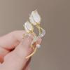 Korean Luxury Tulip Pearl Flower Brooch - Elegant High-End Women's Accessory