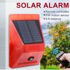Waterproof Solar Alarm Rechargeable Solar Charging Alarm Solar Lamps  Home Security