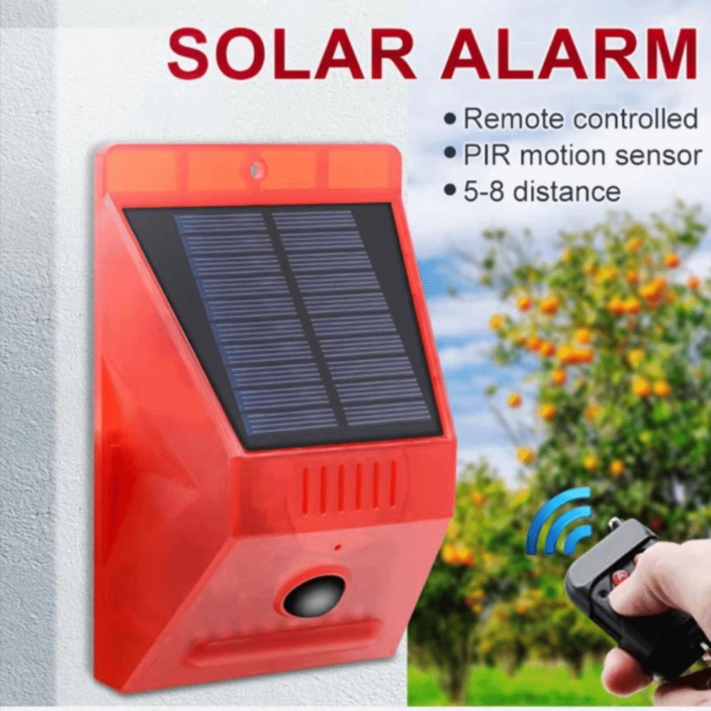 Rechargeable Solar Lamps Multifunctional Security Alarm Siren Solar Alarm  Field Security