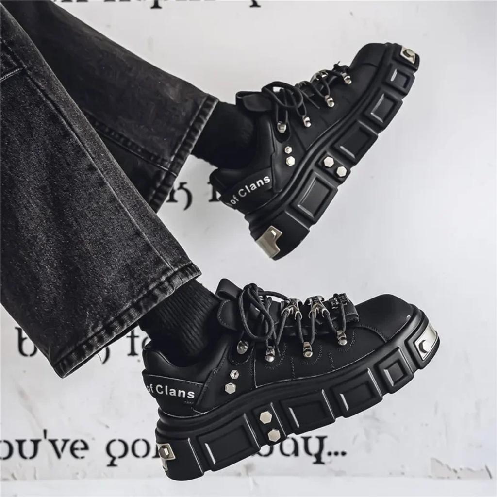 Platform Mens Shoes Casual Skateboard Leather Sneakers Sports Outdoor Hiking Luxury Designer Tennis Running Loafers