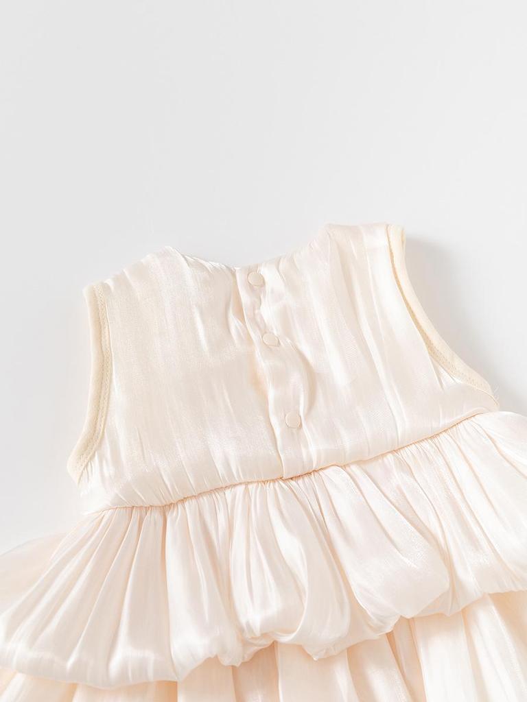 Sommer Baby Ärmelloses Prinzessinnenkleid & Strampler Kombi