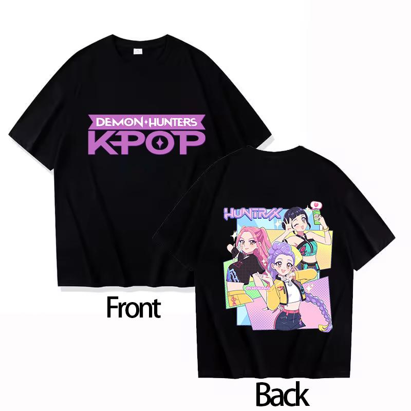 New Movie KPOP Demon Hunter RUMI Parent-child Cotton Round Neck Boys Girls T-shirt