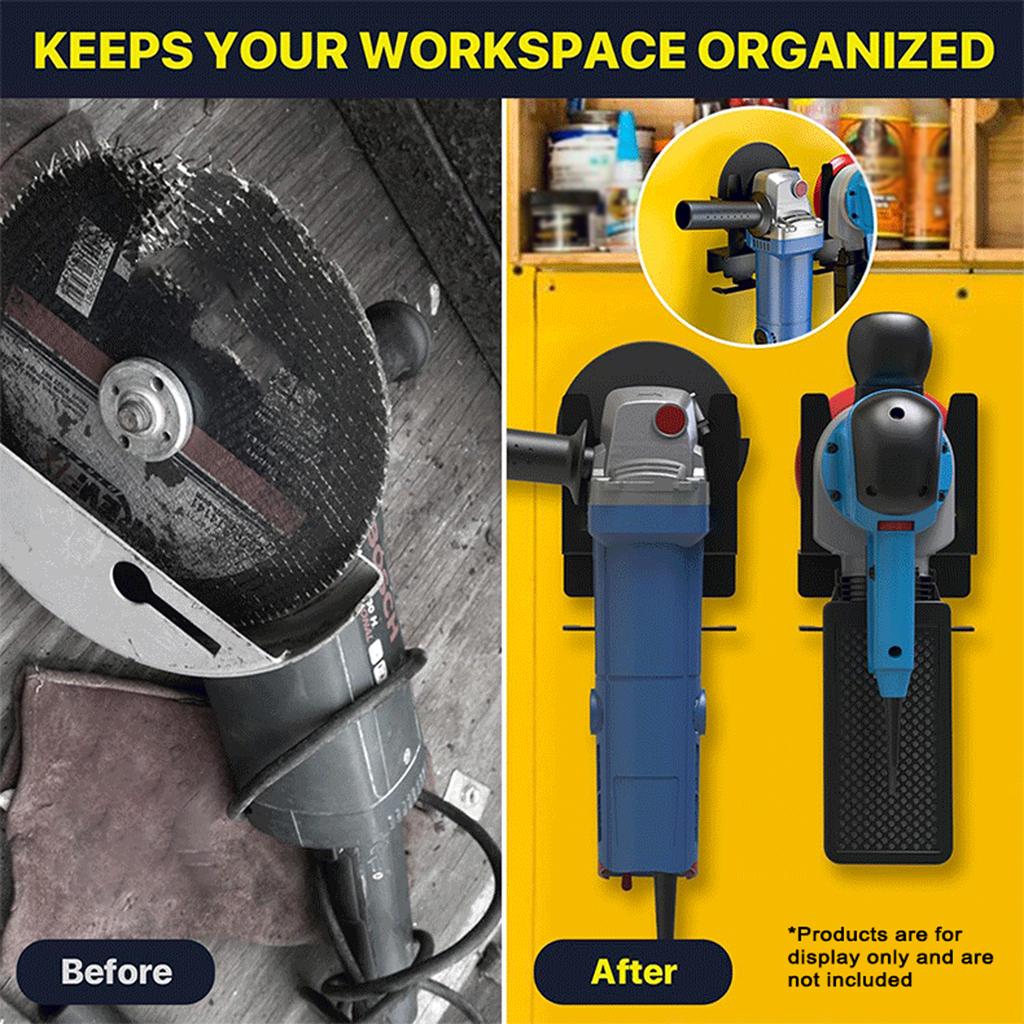 2PCS Angle Grinder Holder Heavy Duty Angle Grinder Stand Wall Mounted Grinder Bracket for Most 5 Inch Grinder Tool