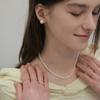 modernlike 14k gold swallow pearl earrings