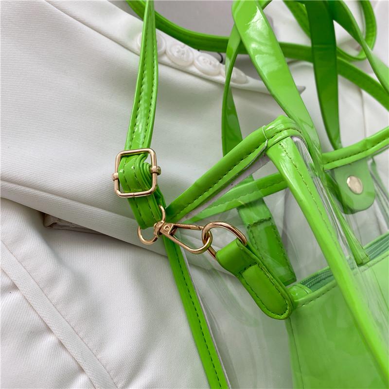 Women's Large Capacity Transparent Jelly Bag for Beach Vacation