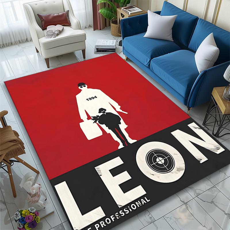 1pc Office Carpet, Leon Man Portrait Chair Rug, Living Room Printed Area Rug, Home Chair Floor Mat