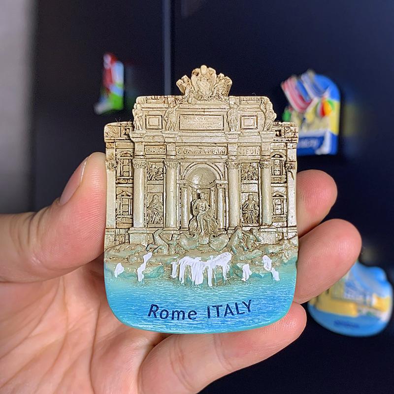 3D City Travel Souvenir Magnets: European and Global Regions