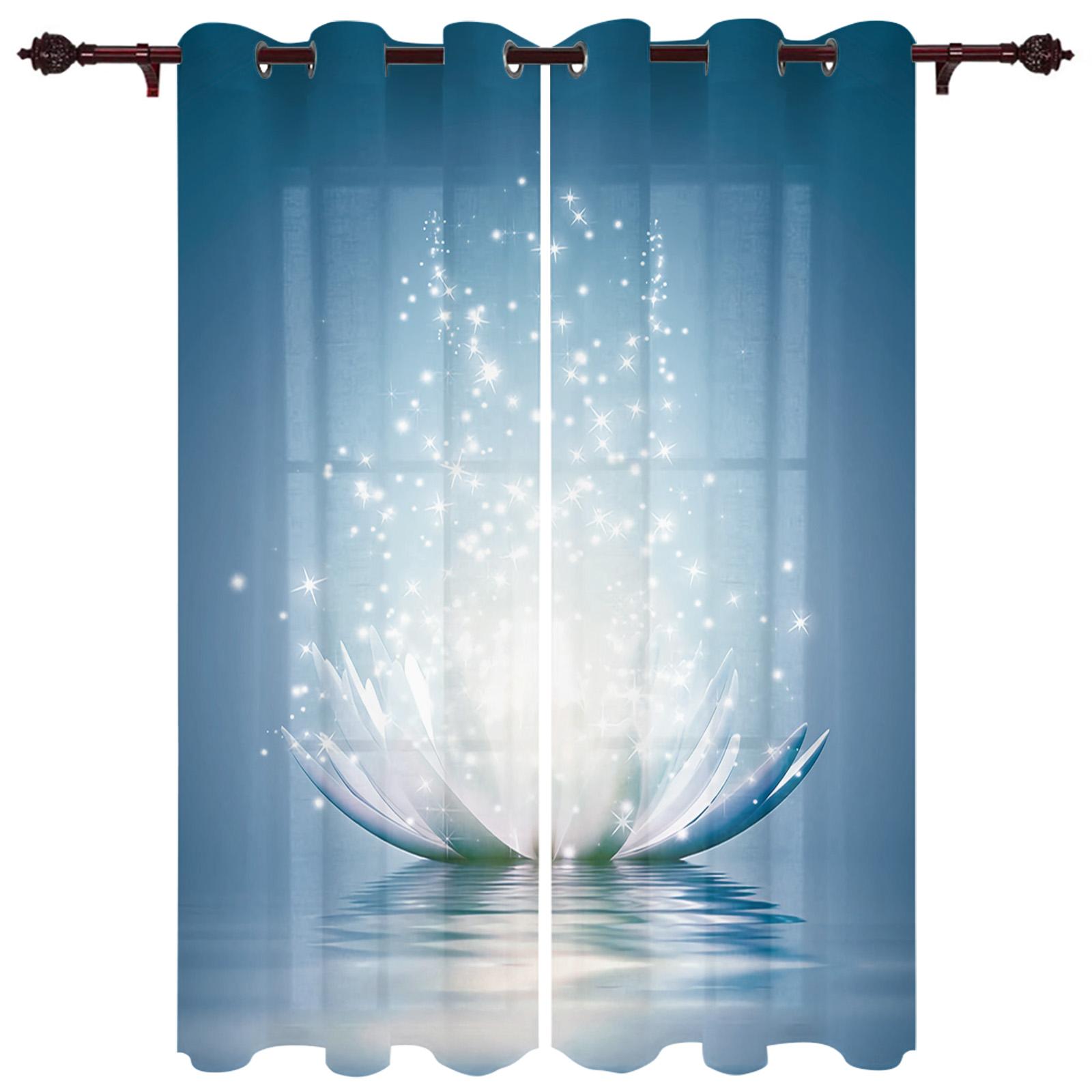 Шторы на окна Zen Stones White Lotus Home Decor Шторы для спальни Шторы на кухню Шторы — фото 9