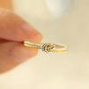 Two-Strand Rope Kink Buckle Ring For Women, Simple And Fashionable Ring, Classic Design Single Ring