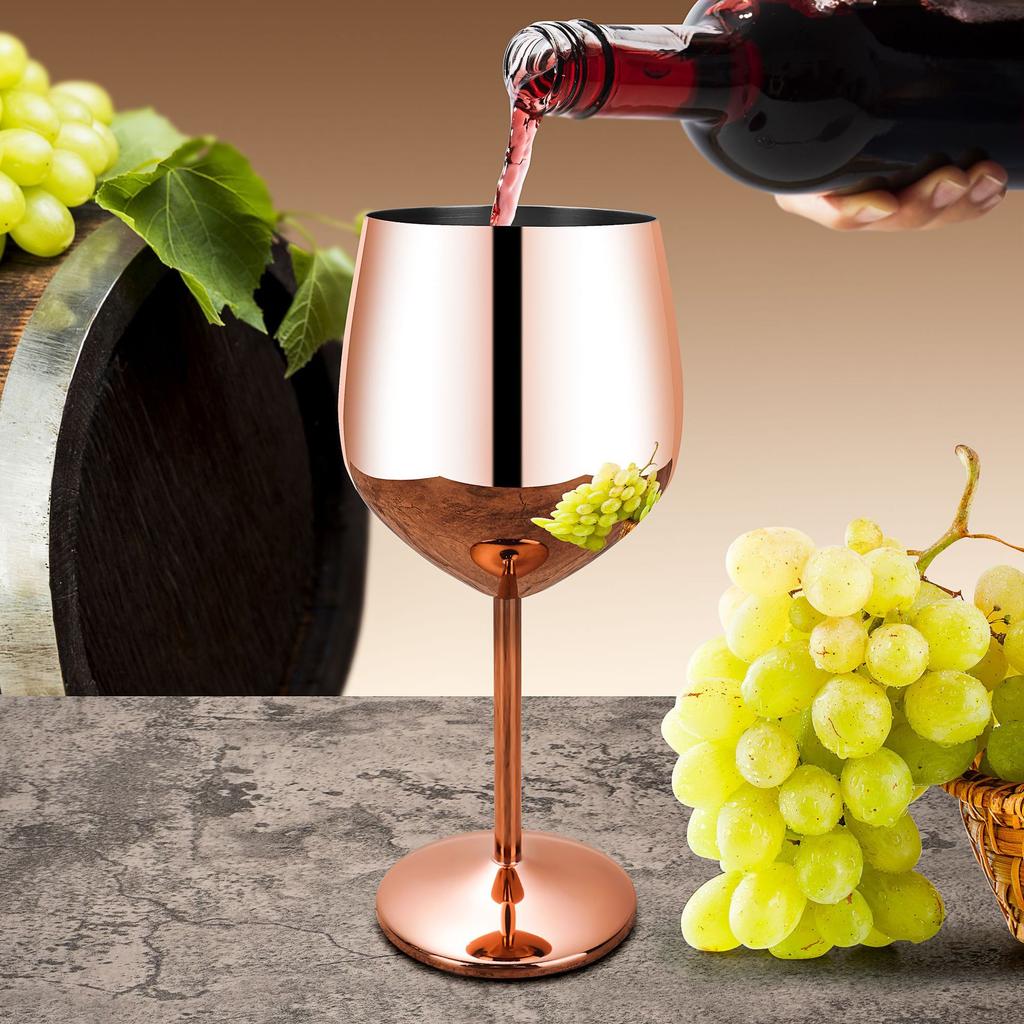 Wine Glass Highball Bar Stainless Steel Fashion Creative Sanding Process Durable Champagne Glass