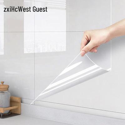 Thick Transparent Self-Adhesive Kitchen Tile Stickers - Anti-Oil, Electrostatic, No-Glue Wall & Stovetop Protection
