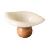 Pedestal Fruit Bowl Fruit Dish Ceramic Food Plate Multipurpose Serving Bowl Tray Snack Nut Tray for Candy Bread Vegetable