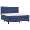 Maison Exclusive - Sommier à lattes de lit matelas et LED Bleu 160x200 cm Tissu