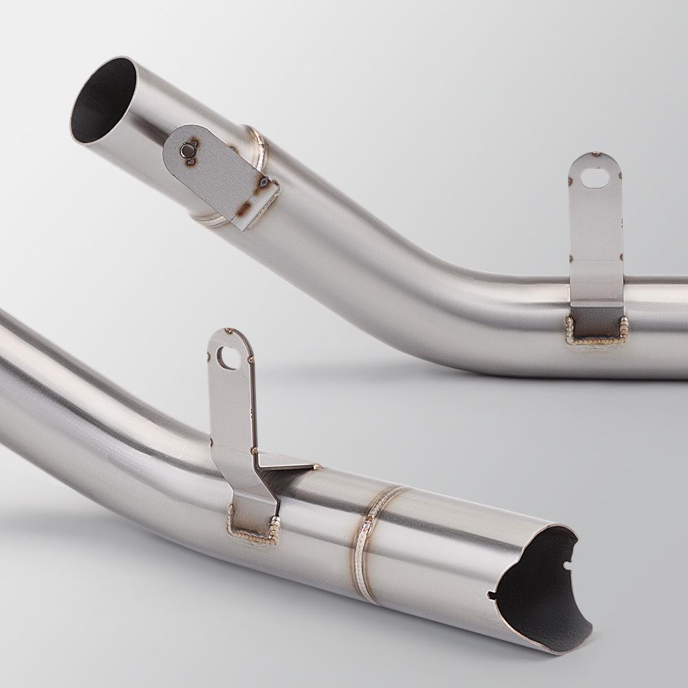 GSXR600 R750 Stainless Steel Exhaust Mid-Pipe 2011-2023, De-Baffled, Non-Destructive Installation