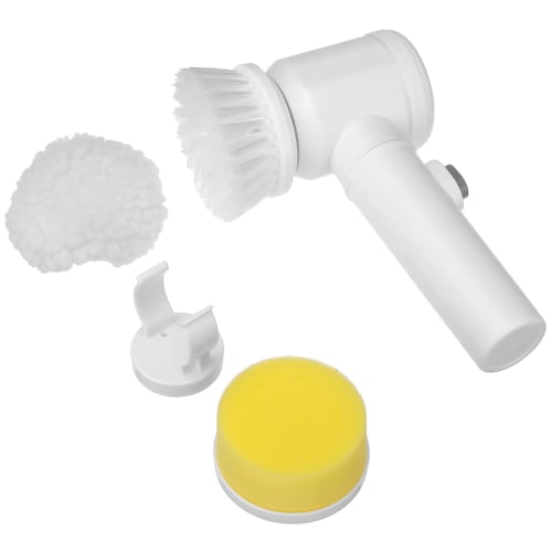 TAHUAON Electric Bath Polisher, Cordless, USB Rechargeable, with 3 Brushes, for Bathroom, Bathtub, and Floor Cleaning