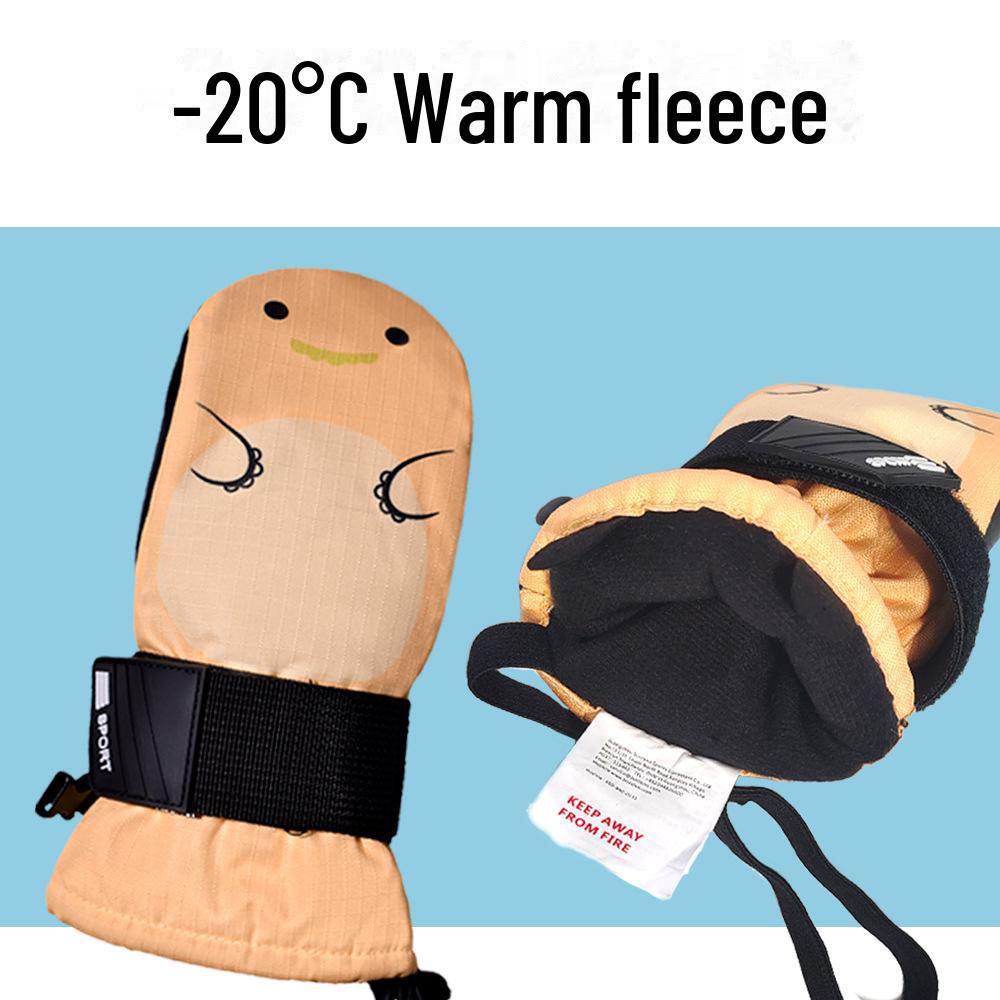Kids' Windproof Waterproof Ski Gloves - Warm, Safe, Comfortable, and Lightweight for Cold Outdoor Sports