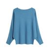 Blostirno Dolman Knit Ribbed Loose Long Cotton Soft and Stylish Women's Sweater, Knit, Fit, Sleeve, Top, (JP0089-LBL)