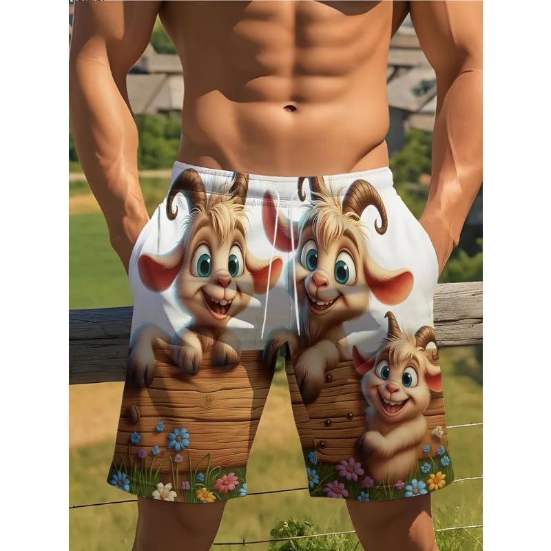 Fashion Men's Shorts 3D Animal Color Printed Animal Shorts