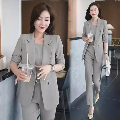 Women's Autumn Fashion: Slim, Casual Temperament Three-Piece Suits for Professional Wear