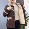Women Winter Lambswool Polar Fleece Plus Warm Jacket Coat Female Velvet Padded Outerwear Parkas