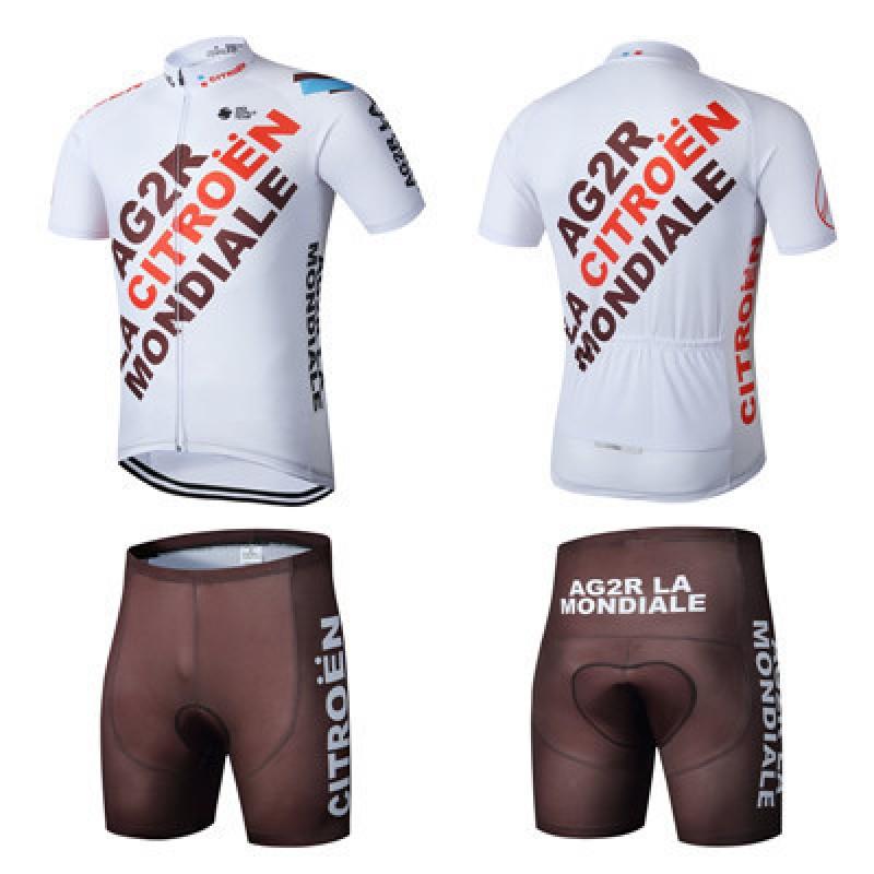 Mens Cycling Jersey Set Short Sleeve Breathable Road Bike Apparel Outdoor Sport Wear