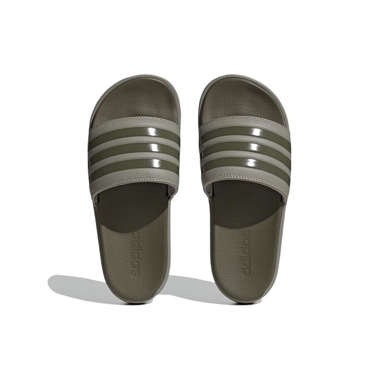 Adidas Adilette Platform Slide Pebble Olive Strata Damen Sneakers Grün Silber-Pebble HQ6180