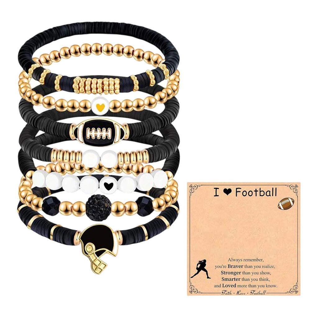 Event Support Bracelet Set Of 7 Pieces Soft Ceramic Bracelet With Card As A Gift For Fans And Friends