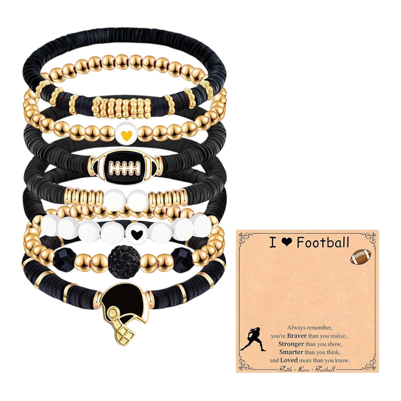 

Браслеты для поддержки мероприятия, набор из 7 штук, браслеты из мягкой керамики с карточкой в подарок для фанатов и друзей One Size