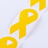 Golden Ribbon Stickers Childhood Cancer COPD Awareness Stickers Self-adhesive Ribbon Shape Stickers for Fundraising Awareness Campaigns