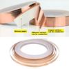 10m/20m Single/Double Conductive Copper Foil Tape Heat Resistance Tape For Guitar EMI Shielding Crafts Repairs Grounding Circuit
